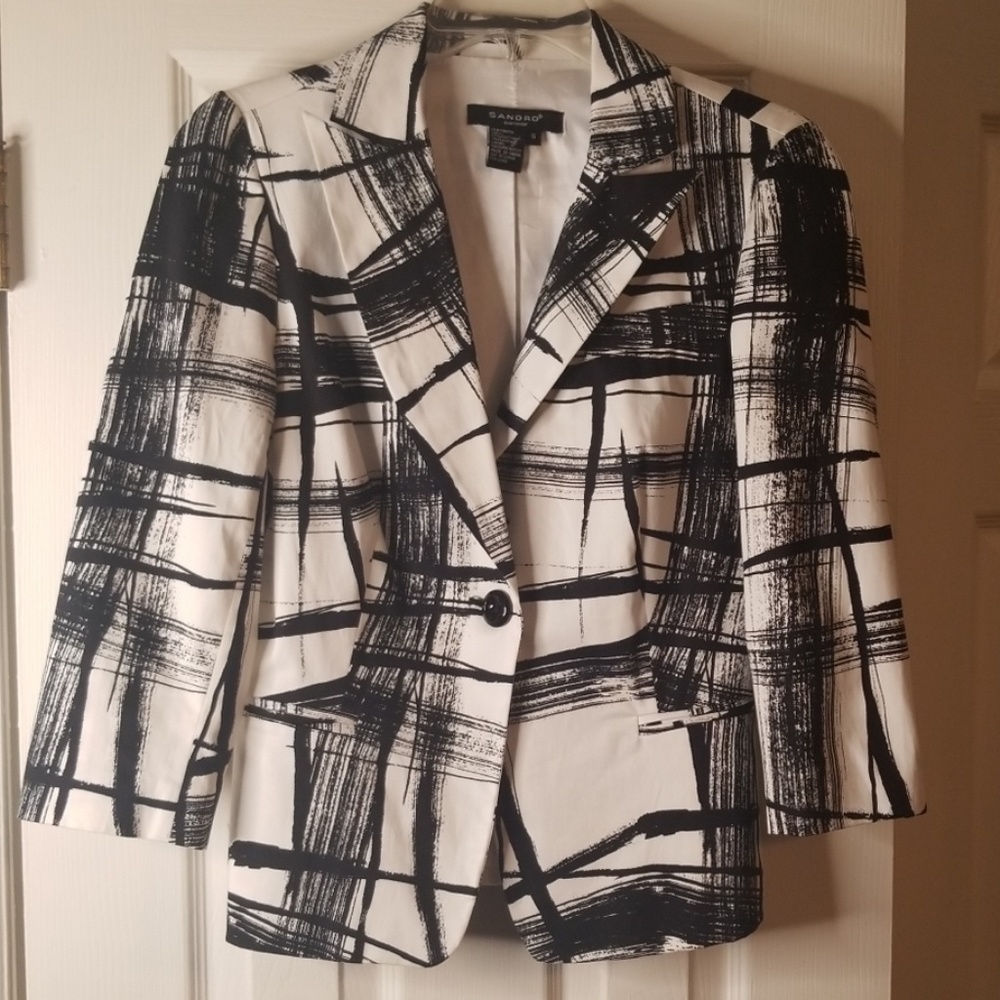 Black & White Abstract Blazer